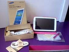 Tablet PC Samsung Galaxy Tab 3 SM-T210 8 Go, Wi-Fi blanche neuve + housse rose 