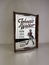 Antique Vintage Advertising Bar Mirror Tray, Johnnie Walker, Scotch Whisky