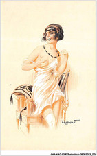 CAR-AAOP3-0198 - ILLUSTRATOR - BEAUTIFUL WOMAN, A CHAIR, A CUSHION - MASSARD