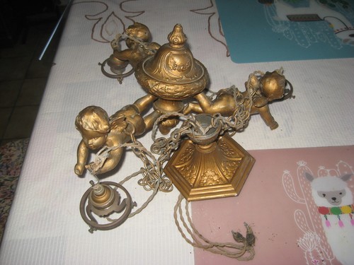 Ancien lustre putti avec - ancien,