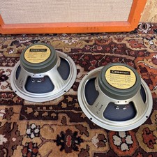 Pair Vintage 1971 Celestion Greenback G12M 25w *RARE 8OHM* T1220 12" Speakers