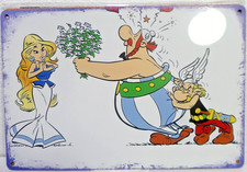 PLAQUE METAL Tôlée VINTAGE  20X30 BD ASTERIX & OBELIX    NV1