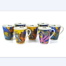 CORNEILLE (1922-2010) "Collection de 7 tasses"-Collection Anne Beyers