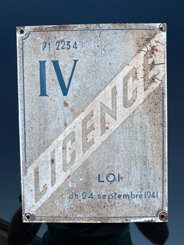 Plaque ancienne licence - licence,