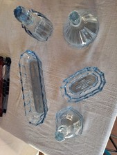 ENSEMBLE DE TOILETTE FLACONS DE PARFUM EN VERRE ART DECO**