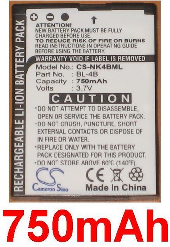 Batterie 750mah type - type, bl-4b