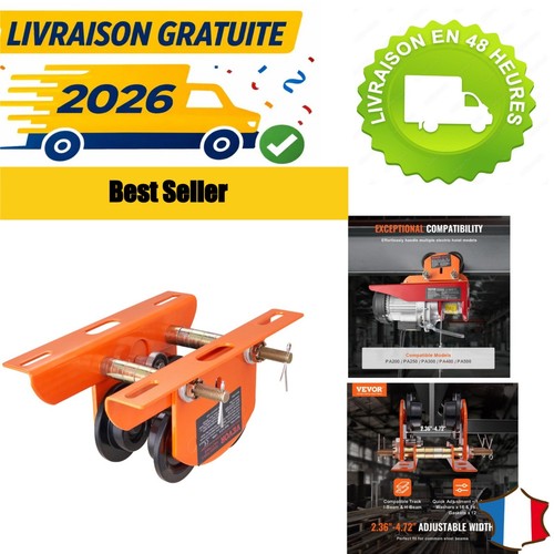 Vevor chariot porte palan 5t - porte,