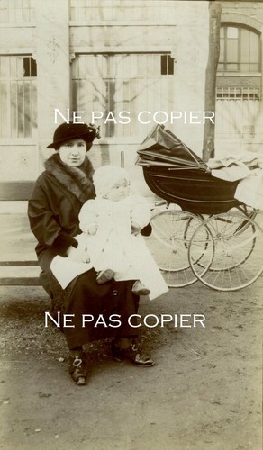 Pram circa 1900 baby - , mother