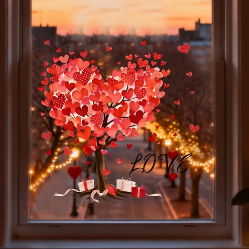 Autocollant coeur statique - , pvc
