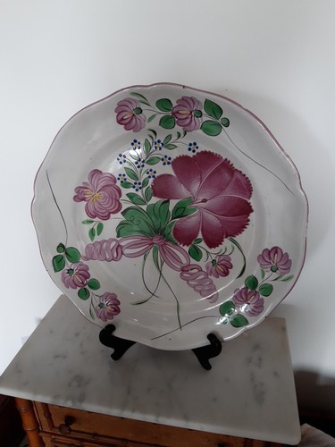 Grande assiette fleurie - assiette,