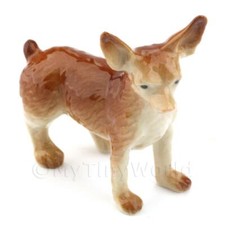 Maison de Poupées Miniature Céramique Chihuahua Chien