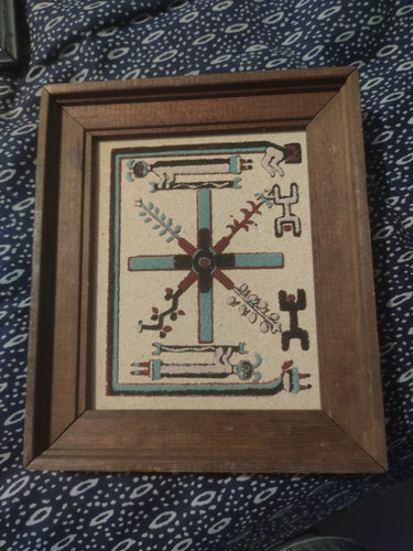 Ancien tableau abstrait avec - tableau,