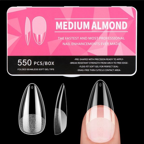 Faux ongles amande moyens - , 550