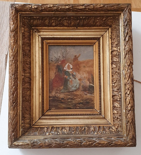 Huile sur panneau - huile,