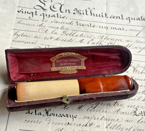 Porte cigare ambre à - &, os