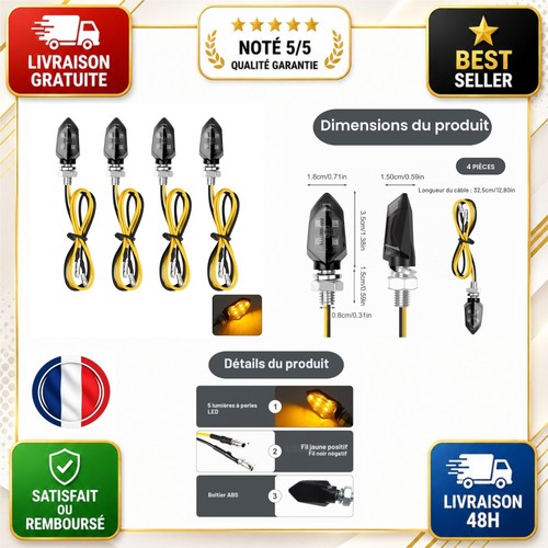 Clignotants moto led - clignotants,