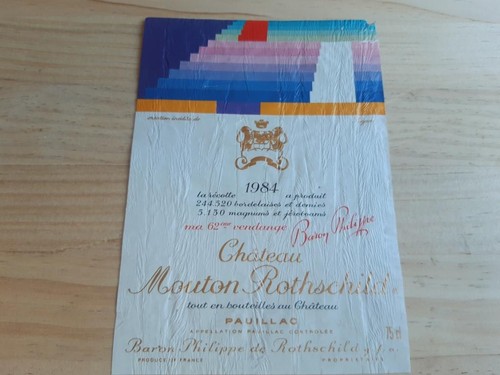 étiquette vin chateau - , mouton