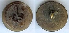 Hunting button - unidentified crew horn d=13.2 mm hare head