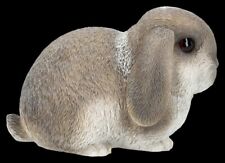 Figurine de Jardin Lapin - Lapin Gris-Blanc de Pâques Déco HotAnt' 9,5 CM