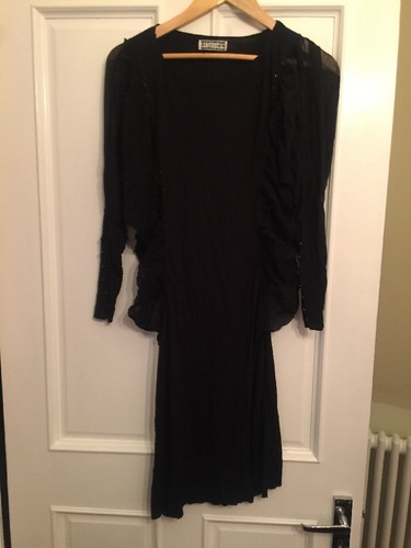 Robe noire soie rayonne - en,