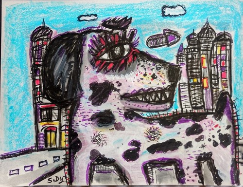 Tableau chien dalmatien - tableau,