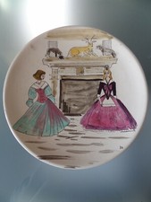 ancien grand plat en céramique signé atelier cerabel sarlat années 50/60