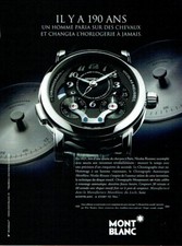 Advertising 0321 2011 Mont Blanc Chrono Single Push Watch 190 Years