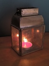 Photophore Laiton Bougie Ancien Vintage Rétro