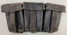 Original German Wehrmacht WW2 WWII 3 Cell Ammo Pouch Mauser K98 98K RBNr Marked