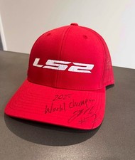 Jason O’halloran World Champion EWC LS2 Red Hat Podium Helmet. Signed.