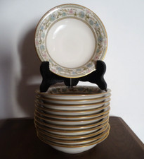 12 coupelles porcelaine Noritake Ivory China décor Miyoshi Japan vintage Ø 14 cm