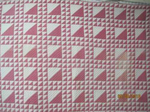 Antique 1880 quilt cinnamon - 1880's,
