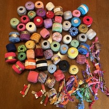 Coton Perle Pearl Cotton Embroidery Thread Twist Skeins And Rolls Huge Lot