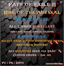 ✨Path of Exile 2✨All Unique Jewellery✨New League✨Random Roll✨Rise of the Abyssal