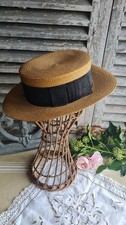 ANCIEN CANOTIER CHAPEAU PAILLE