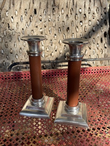 Paire bougeoirs vintage - paire,