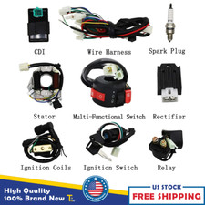 12V Electric Wiring Harness Wire CDI Coil Stator For 150cc 200cc 250cc Quad ATV