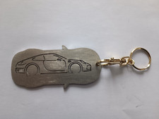 Large Porsche Ad Free Garage Keychain Automobile Keychain