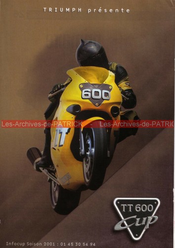 Publicité triumph 600 cup - publicité, tt
