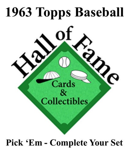 1963 topps baseball ex - (1-196),