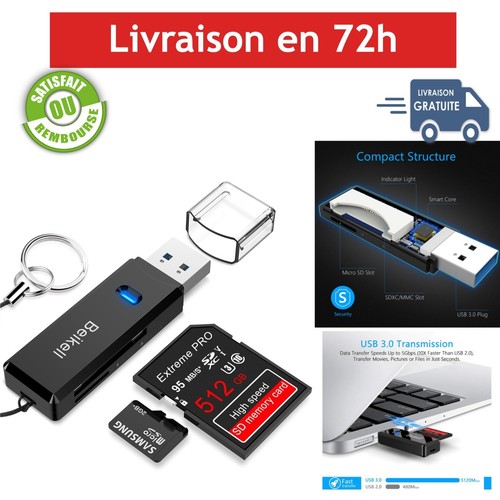 Beikell lecteur carte usb - lecteur, de