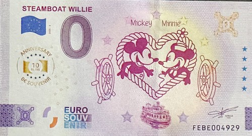 Billet euro steamboat willie - billet,