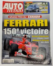Auto Hebdo #1345 - Juin 2002 - Ferrari 150e victoire (Sac/Carton)