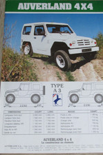 Catalogue, brochure, agricultural brochure vehicle 4x4 AUVERLAND type A3