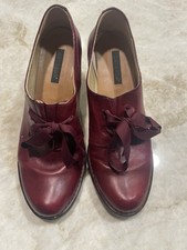 Neosens Rococo Victorian Steampunk Granny Red Leather Size 38 Euro 7.5 or 8 US