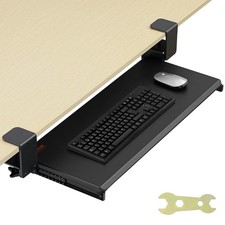 VEVOR Support Clavier Plateau pour Clavier Souris Coulissant sous Bureau 68x28cm