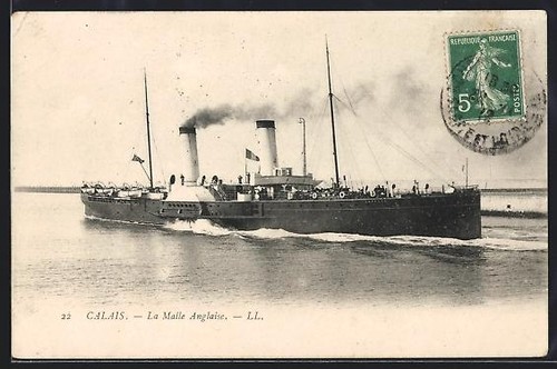 Cpa calais malle anglaise - la,
