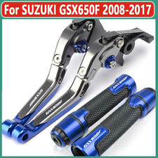 2Pcs Ajustable Brake Clutch Levers Hand Grips sets For SUZUKI GSX650F 2008-2017