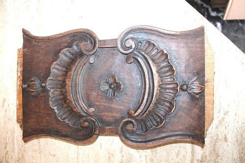 Fronton bois ancien - , 19