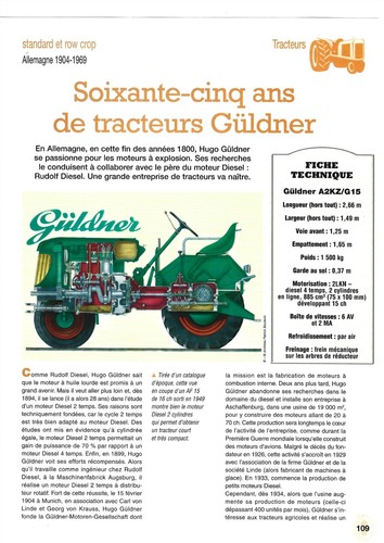 Tracteur güldner soixante - gÜldner,